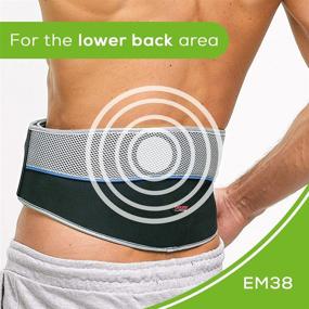 img 2 attached to 🔌 Beurer EM38 Lower Back Pain Relief Belt with TENS Unit Muscle Stimulator, 4 Electrodes, Adjustable and Breathable - Suitable for Women and Men - Waist Size 30”-55” - Provides Lower Back Support, Lumbar Support, and Back Brace Belt