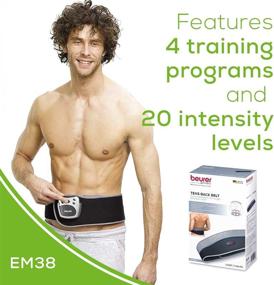 img 3 attached to 🔌 Beurer EM38 Lower Back Pain Relief Belt with TENS Unit Muscle Stimulator, 4 Electrodes, Adjustable and Breathable - Suitable for Women and Men - Waist Size 30”-55” - Provides Lower Back Support, Lumbar Support, and Back Brace Belt