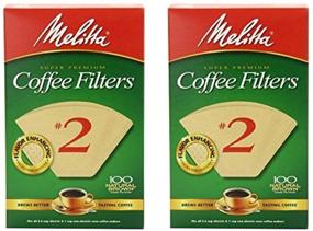 img 1 attached to ☕️ Melitta Cone Coffee Filters #2 - Natural Brown, Pack of 100 (2 Packs)