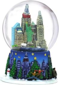 img 2 attached to 🌆 Spectacular 3.5 Inch New York City Christmas Snow Globe Featuring Rockefeller Center Skyline - Captivating NYC Snow Globes!