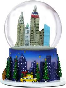 img 1 attached to 🌆 Spectacular 3.5 Inch New York City Christmas Snow Globe Featuring Rockefeller Center Skyline - Captivating NYC Snow Globes!