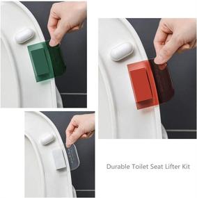 img 1 attached to Toilet Seat Lifters (Pack of 3) - Keep a Hygienic & Clean Toilet, Avoid Touching the Handle