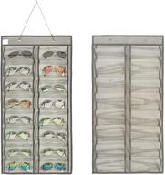 🕶️ dual-sided sunglasses organizer: dust-proof storage with 32 slots - anizer logo