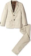 👔 impress with style: isaac mizrahi boys' big textured 2pc suit logo