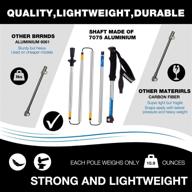 🏔️ naturehike aluminum trekking pole - 5-subsection collapsible, lightweight & strong, quick lock shock-absorbent, carry sack included - ideal for 4 seasons outdoor climbing, camping, hiking, walking sticks логотип