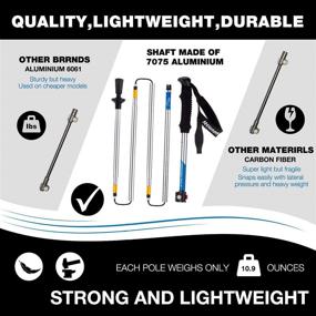 img 4 attached to 🏔️ Naturehike Aluminum Trekking Pole - 5-Subsection Collapsible, Lightweight & Strong, Quick Lock Shock-Absorbent, Carry Sack Included - Ideal for 4 Seasons Outdoor Climbing, Camping, Hiking, Walking Sticks