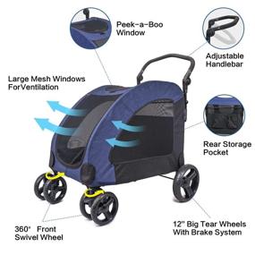 img 1 attached to WOOCE Stroller Foldable Adjustable Capacity