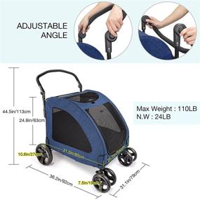 img 2 attached to WOOCE Stroller Foldable Adjustable Capacity