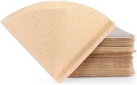 #2 natural v60 unbleached paper coffee filters cone - 120 count - disposable pour over dripper logo