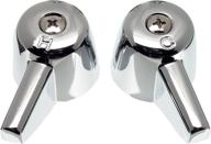 🚰 danco central brass faucet handle pair - chrome, model 80401: reviews, installation guide, and more логотип