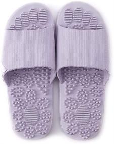 img 4 attached to Discover Ultimate Comfort with Fnnduull Acupressure Massage Slippers: Therapeutic Reflexology Sandals for Foot Acupoint Massage, Shiatsu Arch Pain Relief, Non-Slip Massage Shoes for Bath Shower