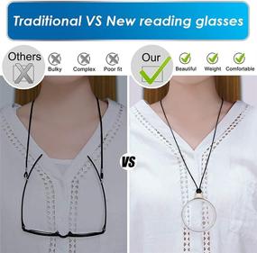 img 1 attached to 👓 TERAISE Reading Glasses Pendant Necklace: Stylish Lightweight Portable Readers with Anti-loss Feature, Includes Exquisite Case for Women