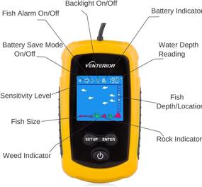 img 2 attached to 🎣 Venterior VT-FF001: Portable Fish Finder for Kayak Fishing - Depth Finder with Castable Sonar Transducer and LCD Display
