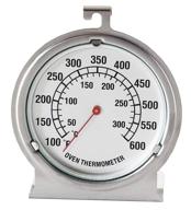 🌡️ chef select stainless steel oven thermometer - hang or stand in oven, grill, smoker - measures up to 600°f logo