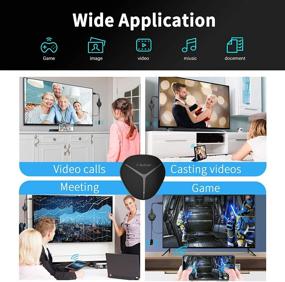 img 2 attached to 📶 Беспроводной адаптер HDMI AT-MiZhi для дисплея - 5G Wi-Fi, 4K Chromecast Ultra, Miracast, Airplay, DLNA - Android/iOS/PC/Windows