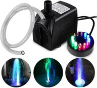 🌊 pulaco 10w submersible fountain pump with led light - ideal for water features, outdoor ponds, aquariums, home décor fountains логотип