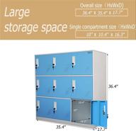 🔐 small blue metal storage cabinet with lock for toy, cloth, and self-belonging organization in living room (9d) logo