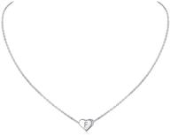 💖 sleek & personalized: chicsilver 925 sterling silver heart initial necklaces for women and girls logo