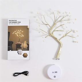 img 1 attached to 🌳 EXTRAFEIN Artificial Bonsai Tree Lights: Illuminating Table Decor with Pearl Tree Fairy Lamp