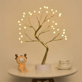 img 4 attached to 🌳 EXTRAFEIN Artificial Bonsai Tree Lights: Illuminating Table Decor with Pearl Tree Fairy Lamp