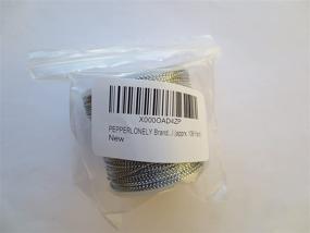 img 1 attached to PEPPERLONELY Non-Stretch Metallic Cord 0.8mm 100M Roll - Ideal for Craft and Jewelry Making!