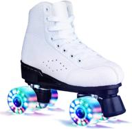 quad roller adults roller skates flashing logo