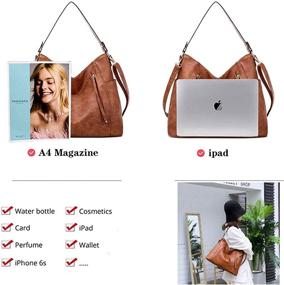 img 1 attached to Handbags Leather Shoulder Large Capacity Crossbody Women's Handbags & Wallets