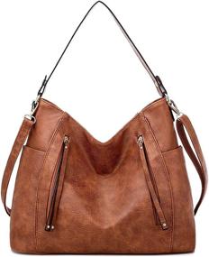 img 4 attached to Handbags Leather Shoulder Large Capacity Crossbody Women's Handbags & Wallets