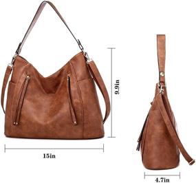 img 2 attached to Handbags Leather Shoulder Large Capacity Crossbody Women's Handbags & Wallets