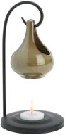 🕯️ folk art porcelain tear drop oil warmer candle holder: perfect gift and decor item logo