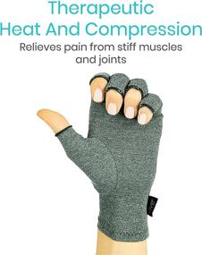 img 1 attached to 🧤 Vive Arthritis Gloves: Effective Compression Gloves for Rheumatoid & Osteoarthritis in Men & Women - Open Finger Design for Arthritic Joint Pain Relief (Medium Size)