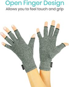 img 2 attached to 🧤 Vive Arthritis Gloves: Effective Compression Gloves for Rheumatoid & Osteoarthritis in Men & Women - Open Finger Design for Arthritic Joint Pain Relief (Medium Size)