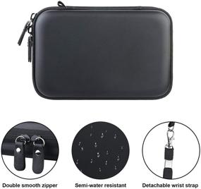 img 3 attached to 📸 Canboc Carrying Case for Kodak Smile / Mini 2 Wireless Portable Mobile Instant Digital Bluetooth Photo Printer – Perfect Fit for Zink Paper, USB Charging Adapter, USB Cable – Sleek Black Design