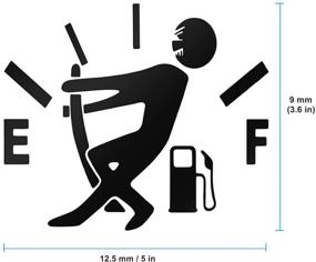 img 2 attached to Забавный наклейка на автомобиль - указатель бака, виниловая наклейка, декорация, обертка для крышки бака (1 шт - белая)
