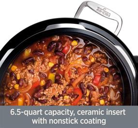 img 1 attached to 🥘 All-Clad SD700450 Oval-Shaped Slow Cooker with Black Ceramic Insert and Glass Lid, 6.5-Quart, Silver - Programmable