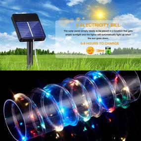 img 3 attached to 🌞 Solar Rope Lights: Waterproof 33FT Fairy String Lights for Outdoor & Indoor Home Decoration - 100LED, 8 Modes - Ideal for Garden, Patio, Parties