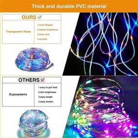 img 1 attached to 🌞 Solar Rope Lights: Waterproof 33FT Fairy String Lights for Outdoor & Indoor Home Decoration - 100LED, 8 Modes - Ideal for Garden, Patio, Parties