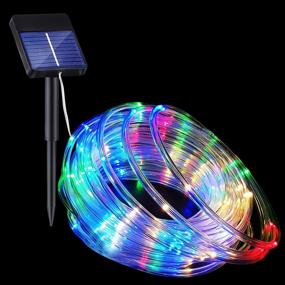 img 4 attached to 🌞 Solar Rope Lights: Waterproof 33FT Fairy String Lights for Outdoor & Indoor Home Decoration - 100LED, 8 Modes - Ideal for Garden, Patio, Parties