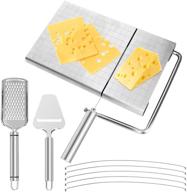 🧀 stainless steel cheese slicer set - canyuwci cheese grater, planer, and slicer with precise size scale, 5 interchangeable wires for cutting butter, half-hard & soft food logo