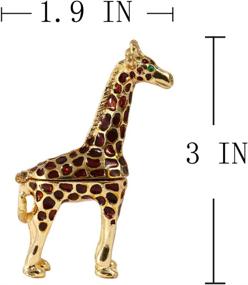 img 3 attached to YUFENG Giraffe Ring Holder Hinged Trinket Box - Ideal Gift and Jewelry Organizer Display Holder