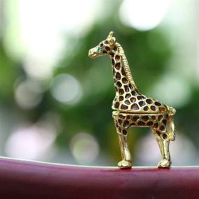 img 2 attached to YUFENG Giraffe Ring Holder Hinged Trinket Box - Ideal Gift and Jewelry Organizer Display Holder