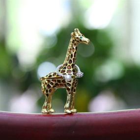 img 1 attached to YUFENG Giraffe Ring Holder Hinged Trinket Box - Ideal Gift and Jewelry Organizer Display Holder