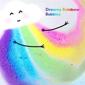 img 1 attached to 🛀 XXXL Size 6.5oz Handmade Bath Bombs with Natural Ingredients - Ribivaul Bath Bombs Christmas Gift Set, Cloud Bath Bomb with Rich Bubbles and Rainbow Color, Ideal Holiday Gifts for Kids and Women