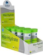 💦 max-hydrate immunity effervescent tablets: boost hydration and support immunity with vitamin c, electrolytes, and essential trace minerals - non-gmo, lemon lime flavor (8 tubes of 10 tablets) logo