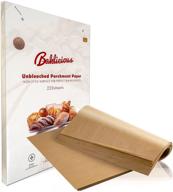 📦 baklicious heavy duty unbleached parchment paper baking sheets – 220 pcs, pre-cut for air fryer, oven, bakeware, steaming, cooking bread, cupcake, cookies logo