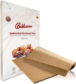 img 4 attached to 📦 BAKLICIOUS Heavy Duty Unbleached Parchment Paper Baking Sheets – 220 Pcs, Pre-Cut for Air Fryer, Oven, Bakeware, Steaming, Cooking Bread, Cupcake, Cookies