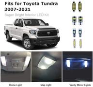 🚗 18-piece tundra interior led lights kit - super bright map and dome led bulbs - perfect for 2007-2021 toyota tundra of all cab sizes logo