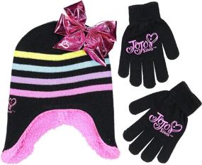 img 4 attached to 🧢 Warm and Stylish Nickelodeon Little Winter Hat, Kids Gloves, Toddlers Mittens, and JoJo Baby Beanie for Girls