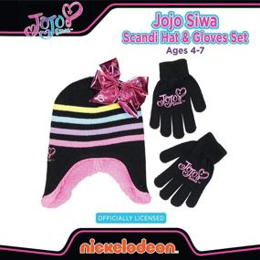 img 2 attached to 🧢 Warm and Stylish Nickelodeon Little Winter Hat, Kids Gloves, Toddlers Mittens, and JoJo Baby Beanie for Girls