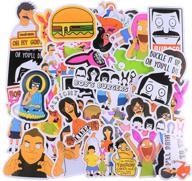 🍔 50 pieces of bob's burger stickers tv show: creative diy cartoon stickers for water bottles, hydro flasks, luggage, computers, notebooks, phones, home decor, walls, gardens, windows, and snowboards - funny decorative stickers logo